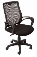 RE100 Black Plastic Perforated Back Chair
